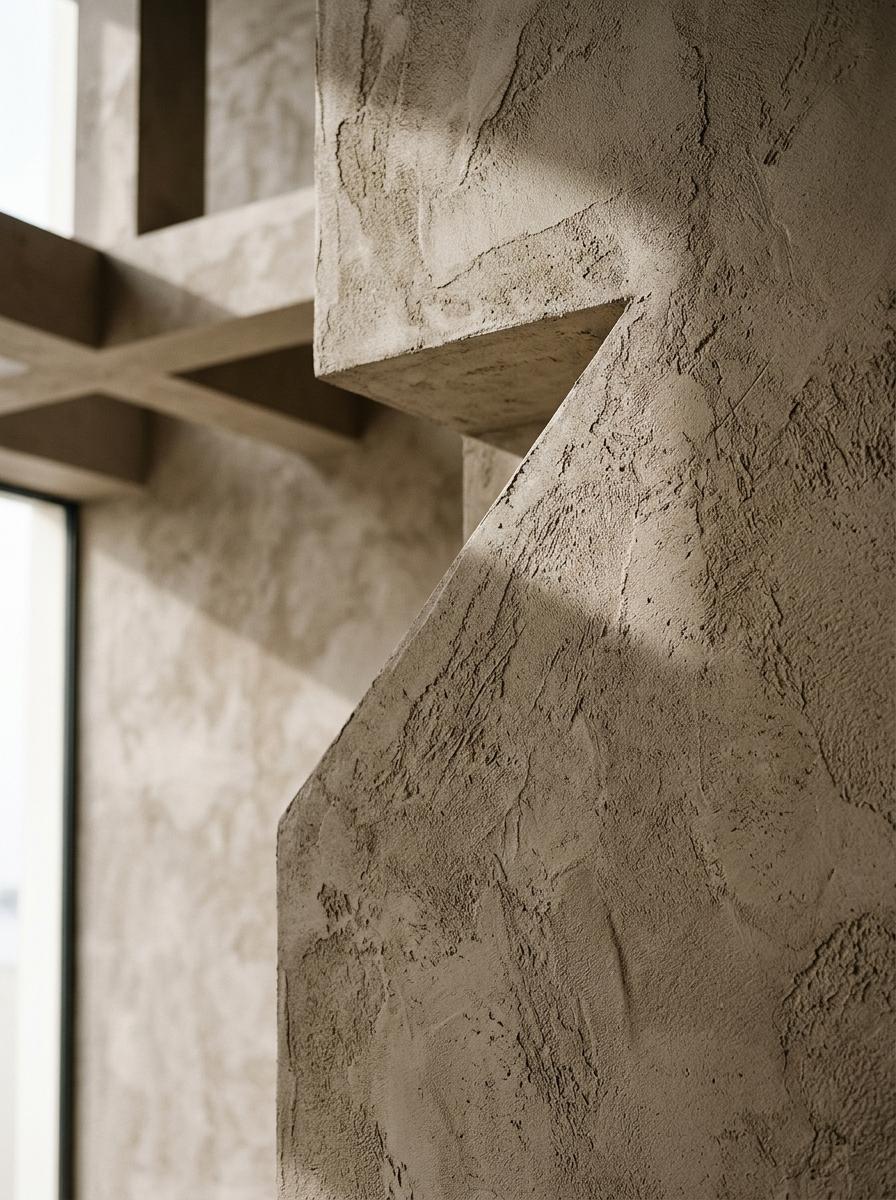 Subtle, abstract architectural plaster texture